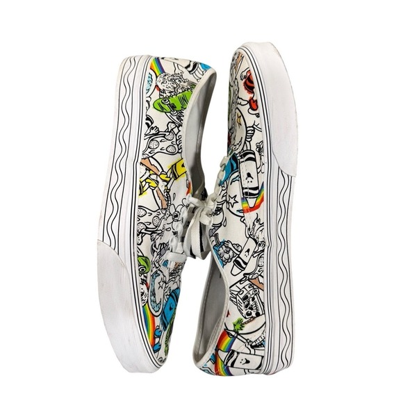 Vans X Crayola-DIY-Do It Yourself Authentic Shoes Men\'s Size 12